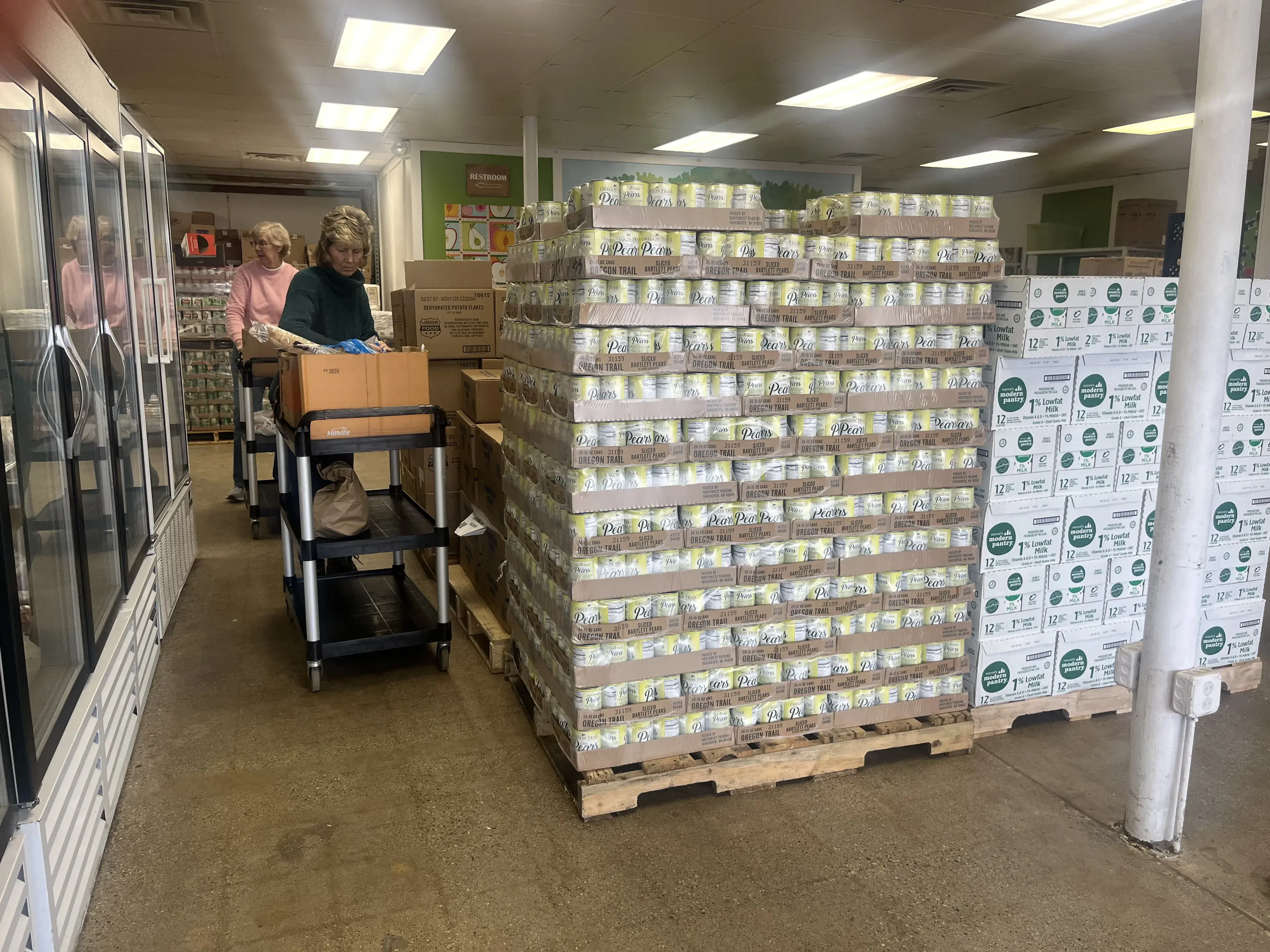 Community members at The Green Apple Pantry